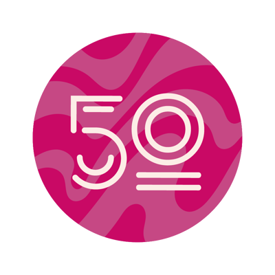 50 jaar button